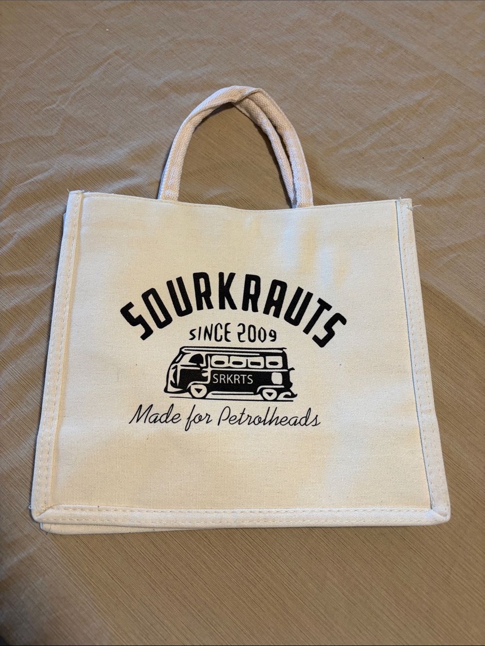 Sourkrauts for Petrolheads Canvas Shopping Bag in "Natural"